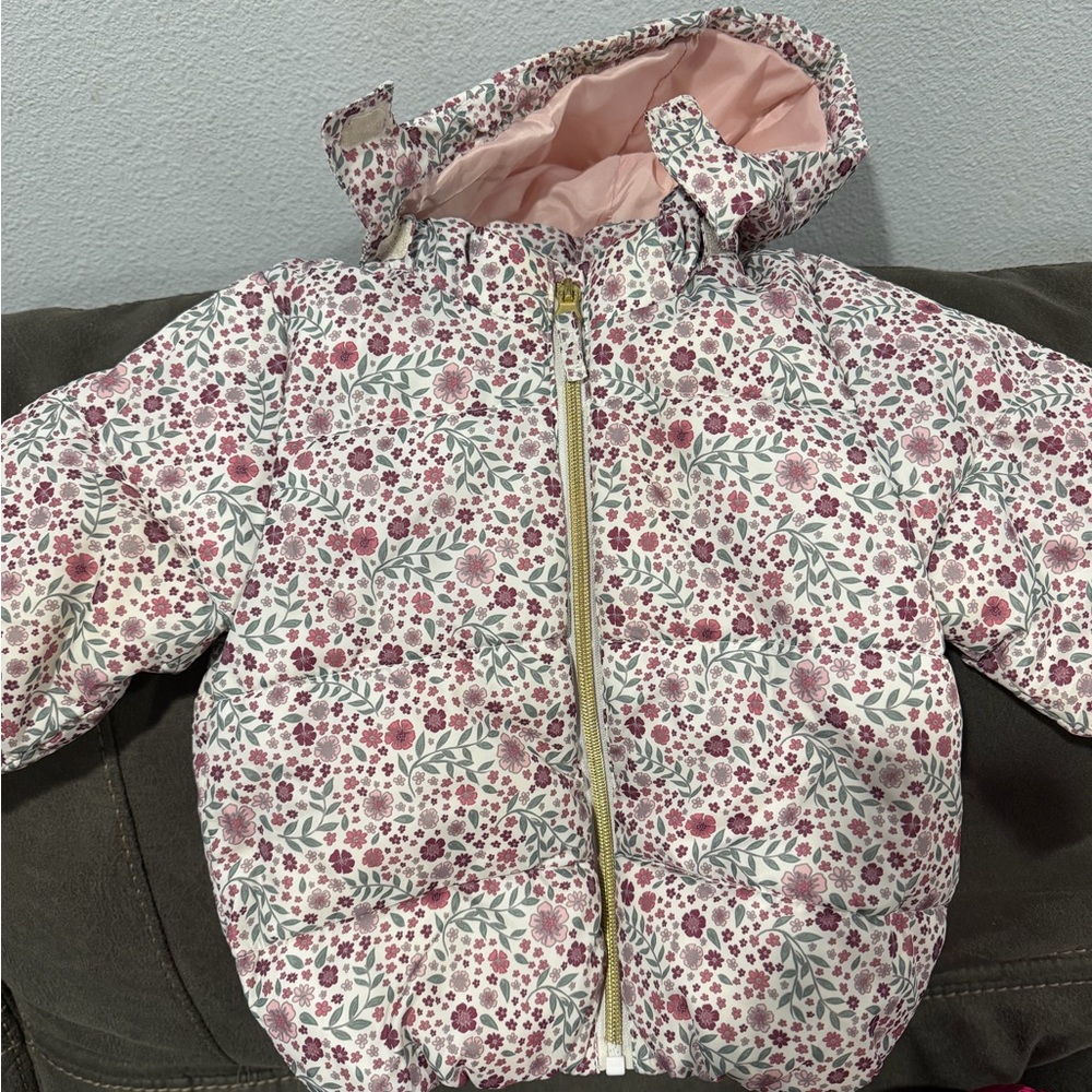 H&M Pink and White Floral Jacket